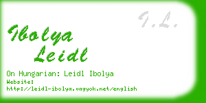 ibolya leidl business card